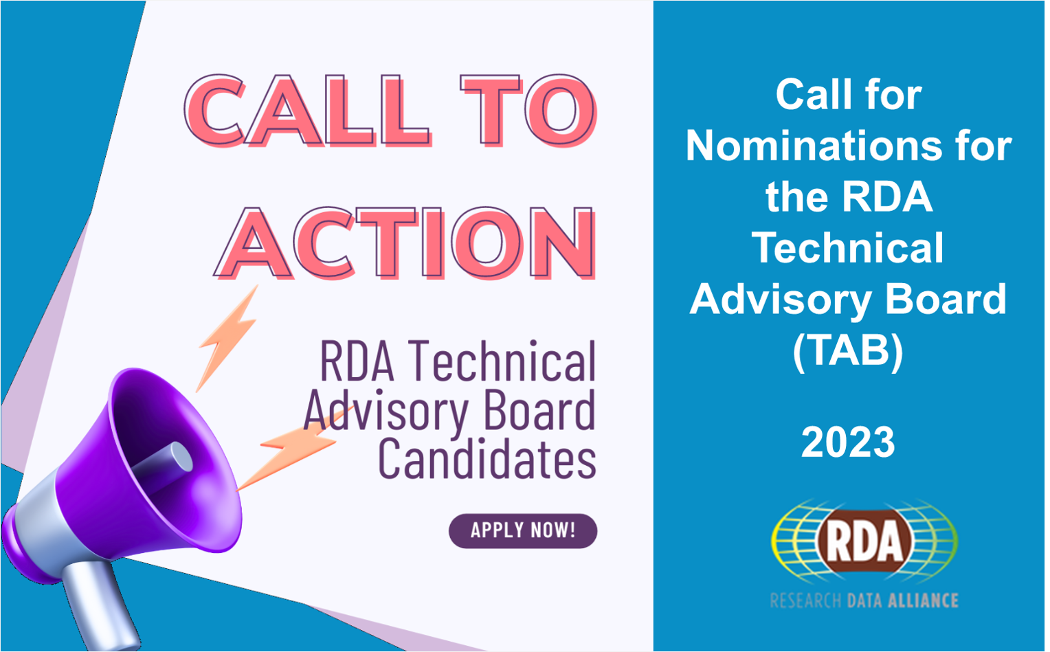 Read more about the article Call for Nominations for the RDA Technical Advisory Board 2023