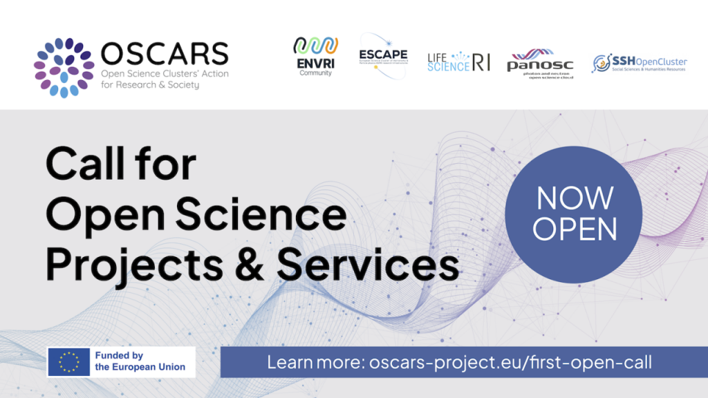 Read more about the article OSCARS 1st Open Call for Open Science projects and services open through 14 May